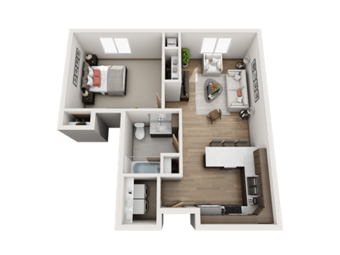 1 Bedroom Floor Plan at Lake Ridge, Minnesota